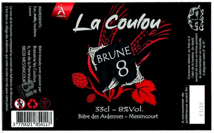 Etiquette BRASSERIE LES COULOUS 07
