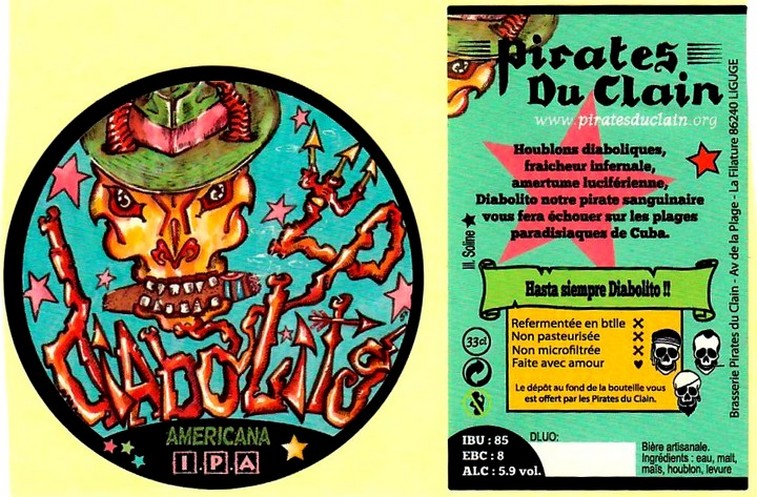 Etiquette BRASSERIE LES PIRATES DU CLAIN 01