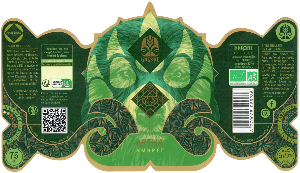 Etiquette BRASSERIE LINGONE 16