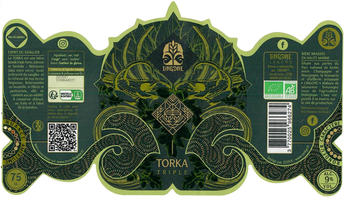 Etiquette BRASSERIE LINGONE 18