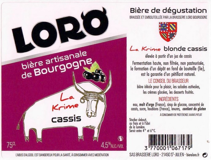 Etiquette BRASSERIE LORO 28