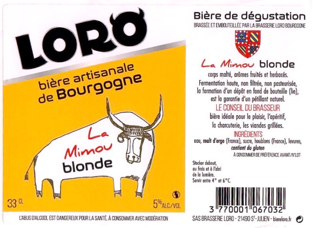 Etiquette BRASSERIE LORO 30