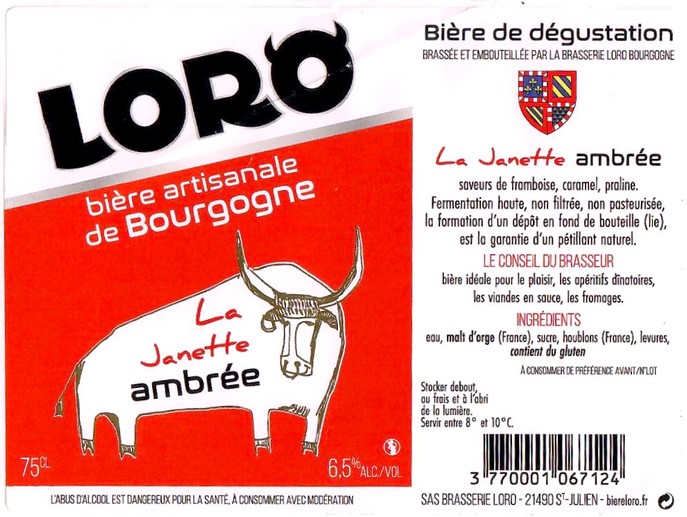 Etiquette BRASSERIE LORO 31
