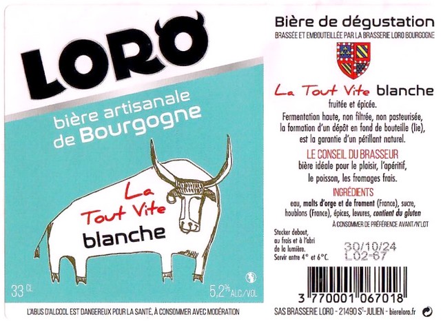 Etiquette BRASSERIE LORO 32