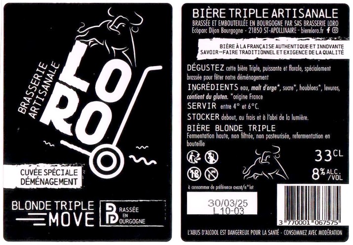 Etiquette BRASSERIE LORO 35