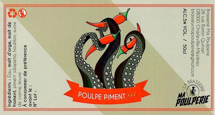 Etiquette BRASSERIE MA POULPERIE 03