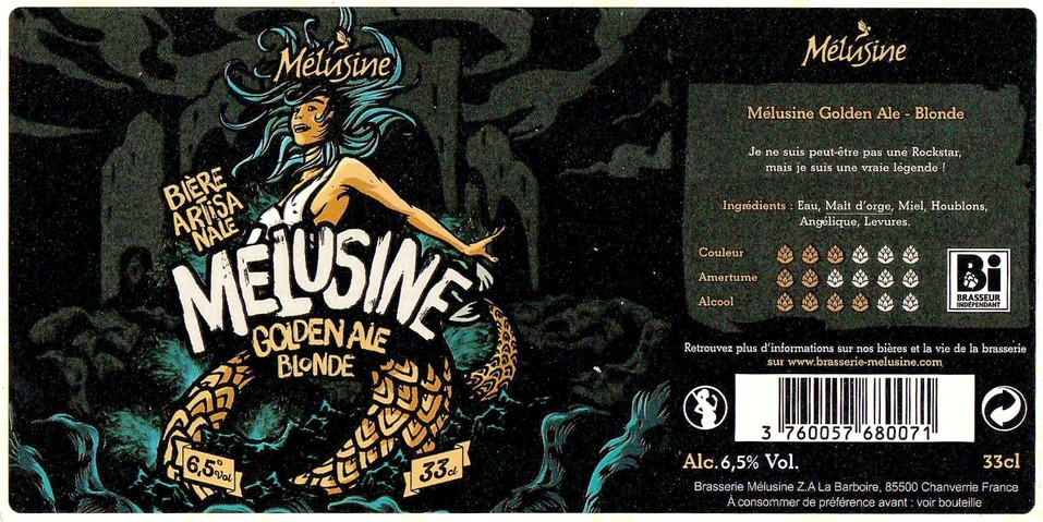 Etiquette BRASSERIE MELUSINE 64