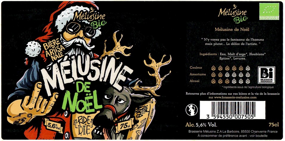 Etiquette BRASSERIE MELUSINE 83