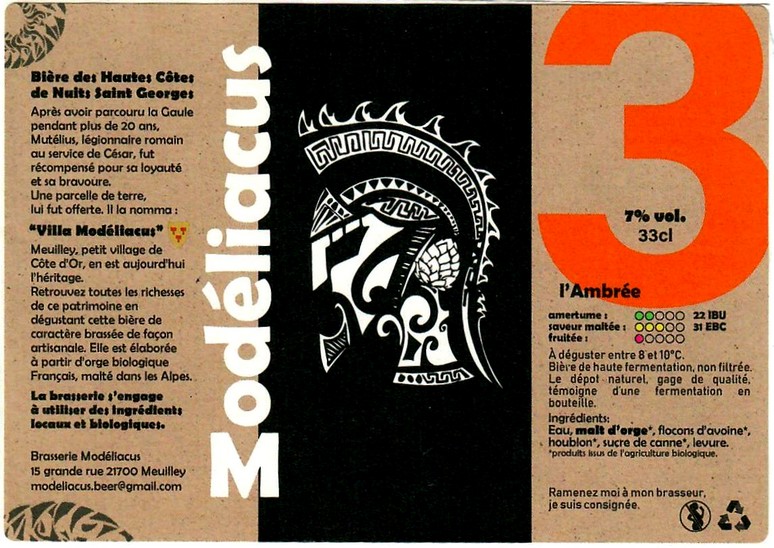 Etiquette BRASSERIE MODELIACUS 11