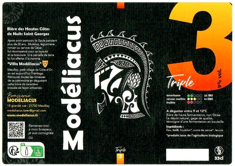 Etiquette BRASSERIE MODELIACUS 21