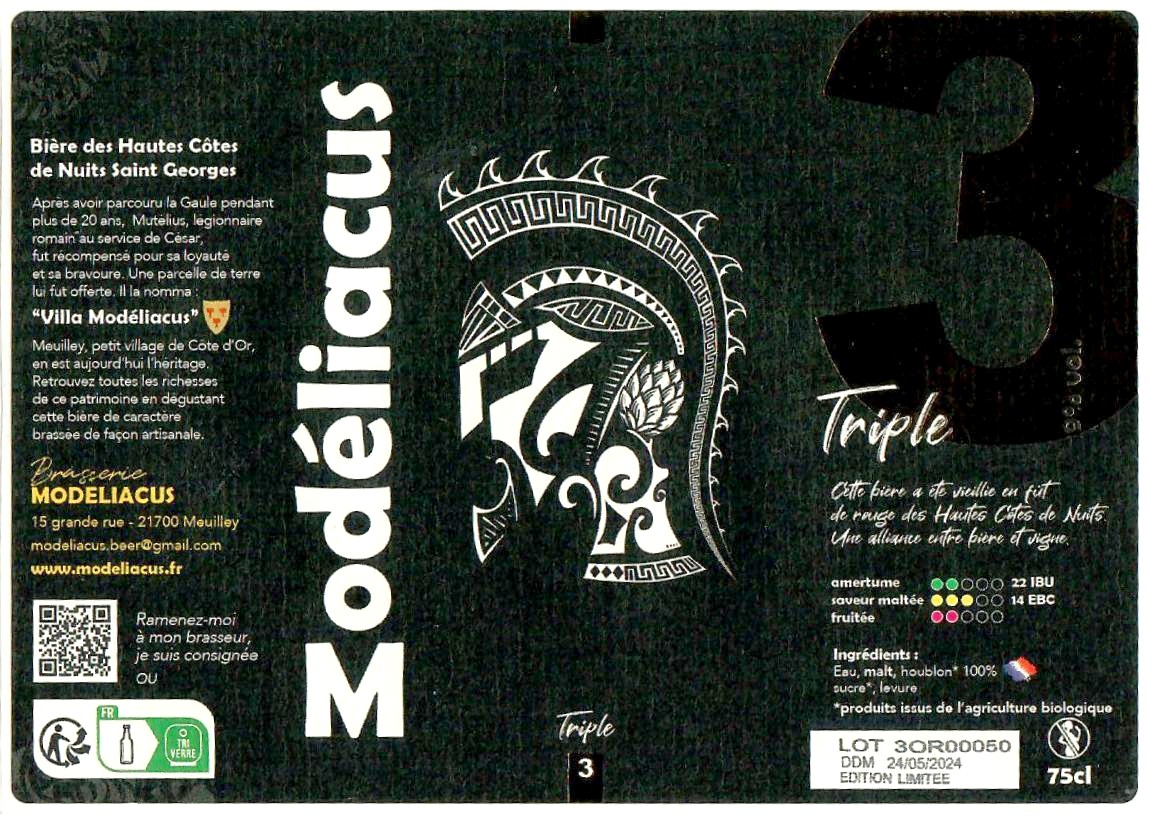 Etiquette BRASSERIE MODELIACUS 24