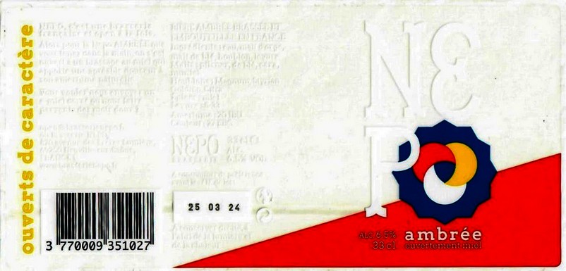 Etiquette BRASSERIE NEPO 04