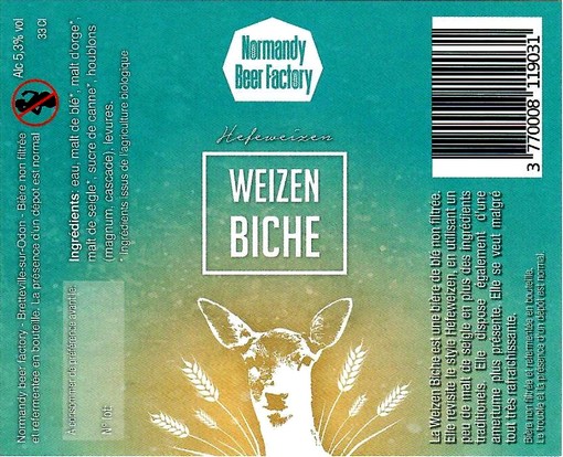 etiquette BRASSERIE NORMANDY BEER FACTORY 08