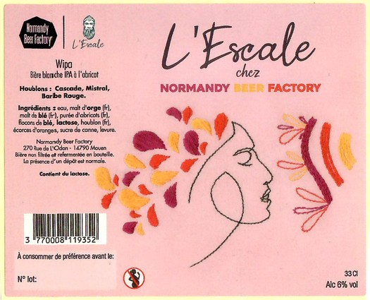 Etiquette BRASSERIE NORMANDY BEER FACTORY 24