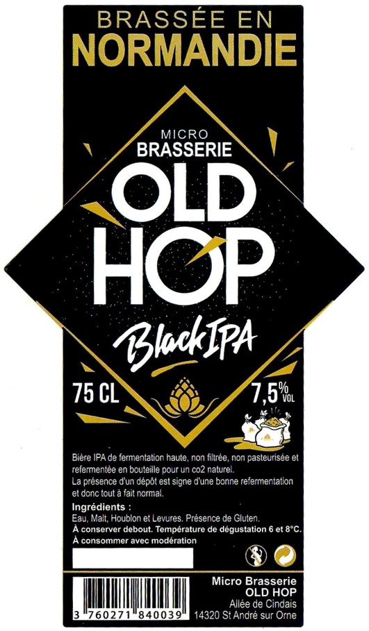 Etiquette BRASSERIE OLD HOP 12