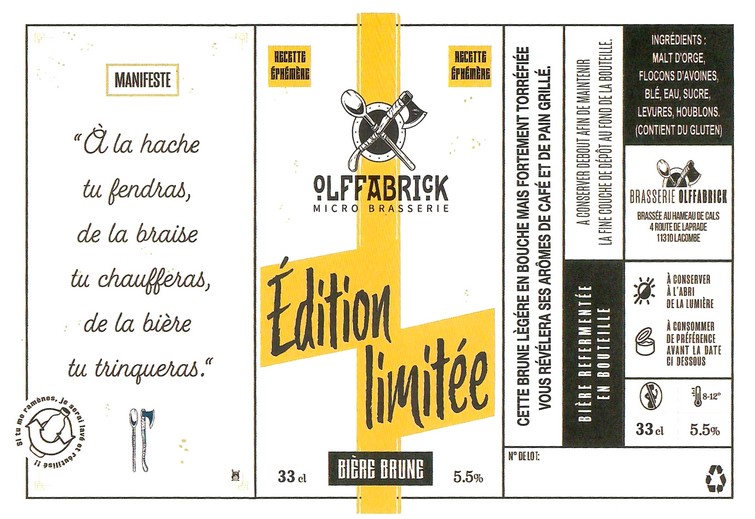 Etiquette BRASSERIE OLFFABRICK 01