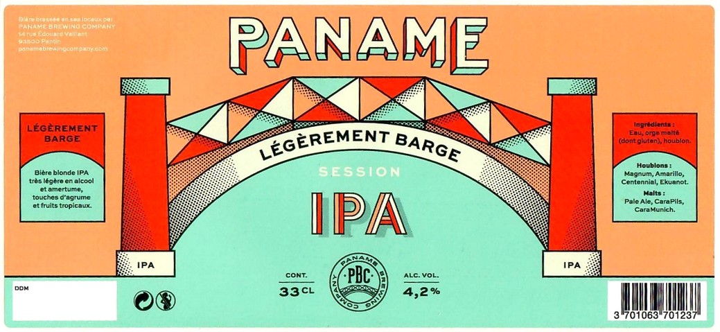 Etiquette BRASSERIE PANAME BREWING COMPANY 18