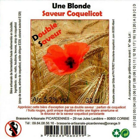 Etiquette BRASSERIE PICARDENNES 22