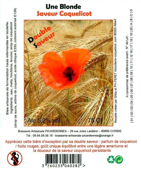 Etiquette BRASSERIE PICARDENNES 23
