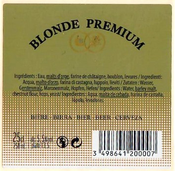 Etiquette BRASSERIE PIETRA 31B