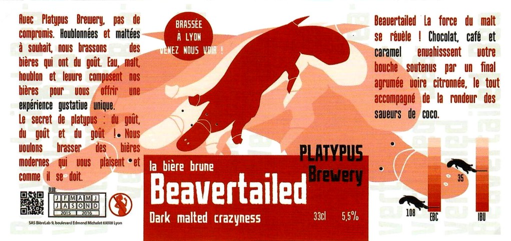 Etiquette BRASSERIE PLATYPUS 02