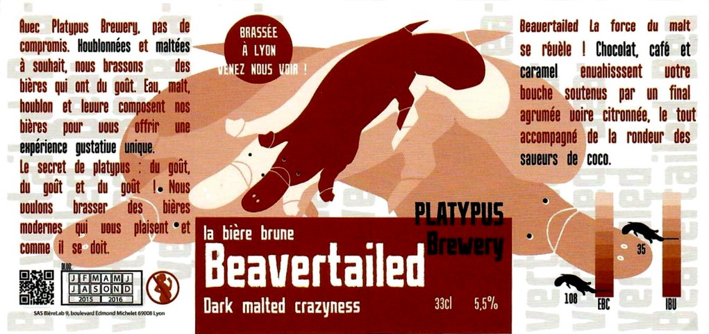 Etiquette BRASSERIE PLATYPUS 03