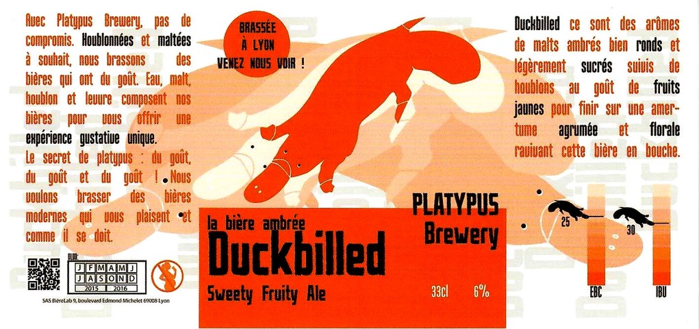 Etiquette BRASSERIE PLATYPUS 05
