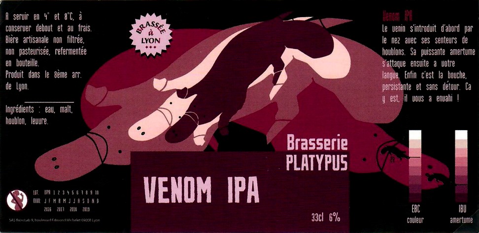 Etiquette BRASSERIE PLATYPUS 10