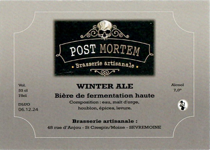 Etiquette BRASSERIE POST MORTEM 13