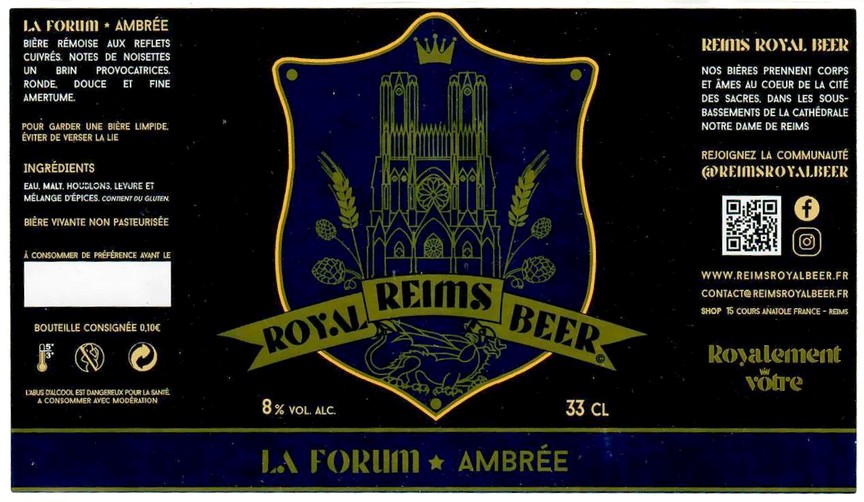 Etiquette BRASSERIE REIMS ROYAL BEER 04