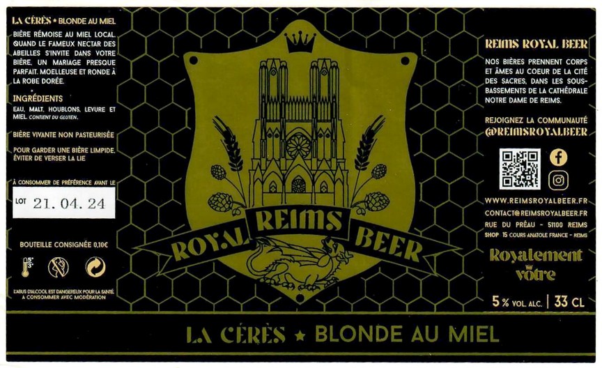 Etiquette BRASSERIE REIMS ROYAL BEER 05