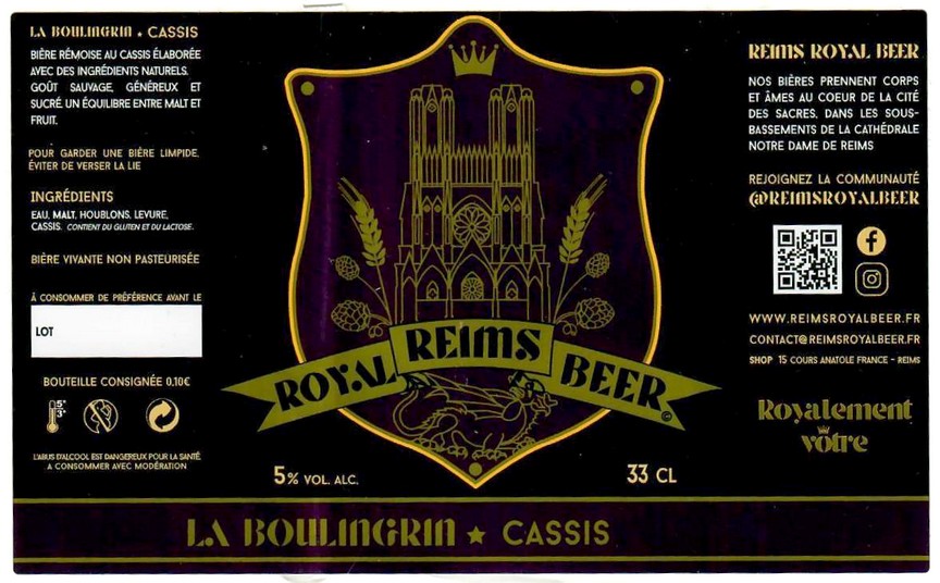 Etiquette BRASSERIE REIMS ROYAL BEER 06