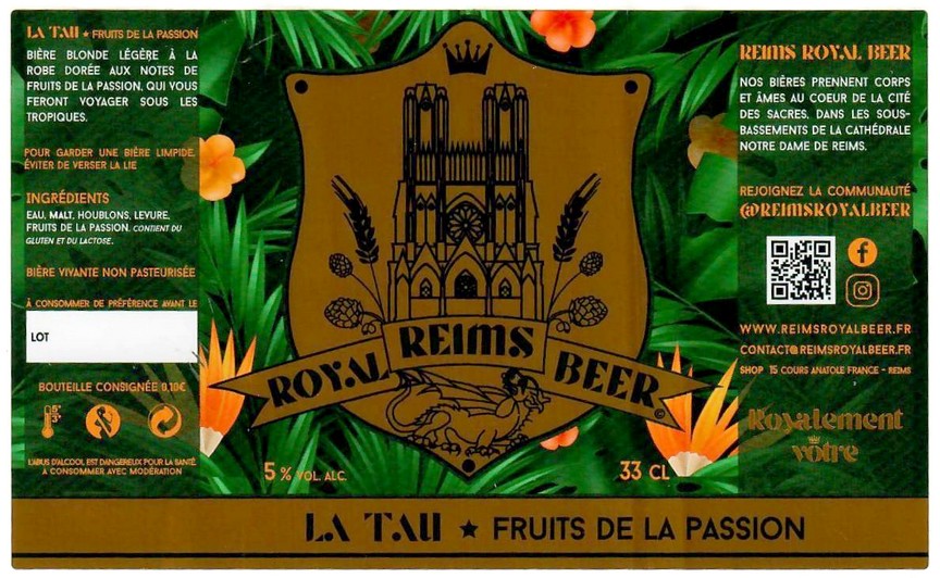 Etiquette BRASSERIE REIMS ROYAL BEER 09