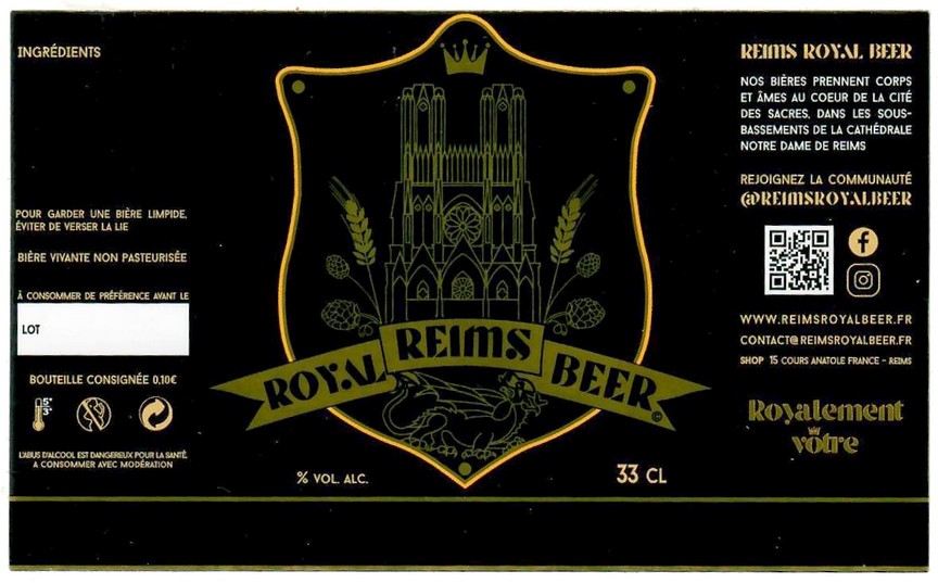 Etiquette BRASSERIE REIMS ROYAL BEER 10