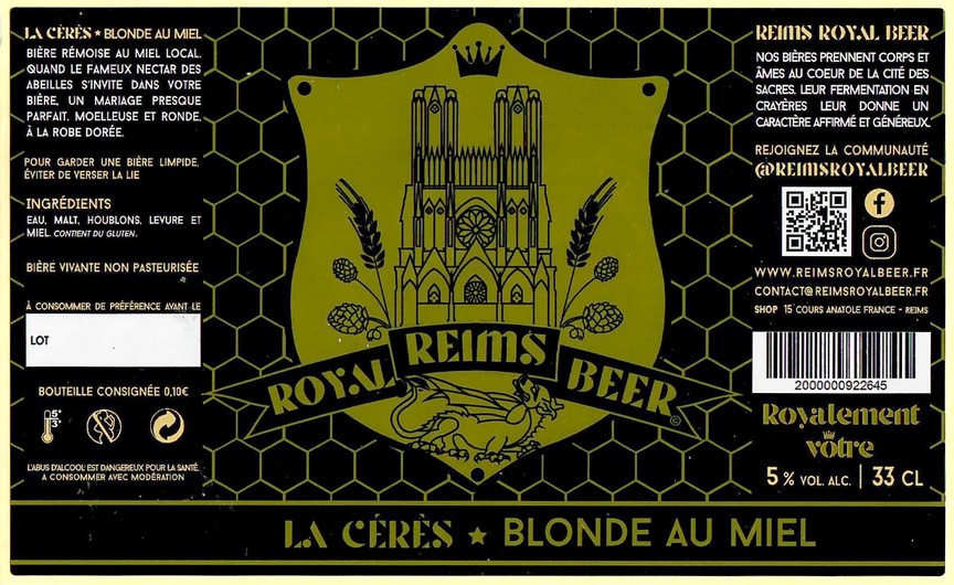 Etiquette BRASSERIE REIMS ROYAL BEER 11