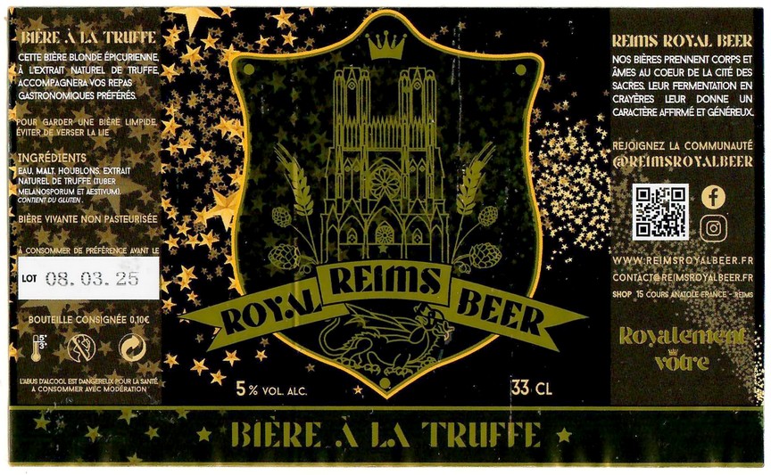 Etiquette BRASSERIE REIMS ROYAL BEER 12