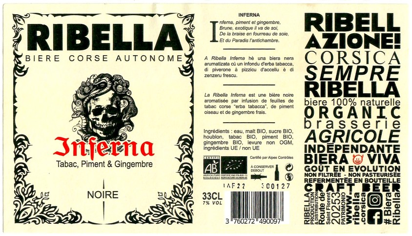 Etiquette BRASSERIE RIBELLA 03