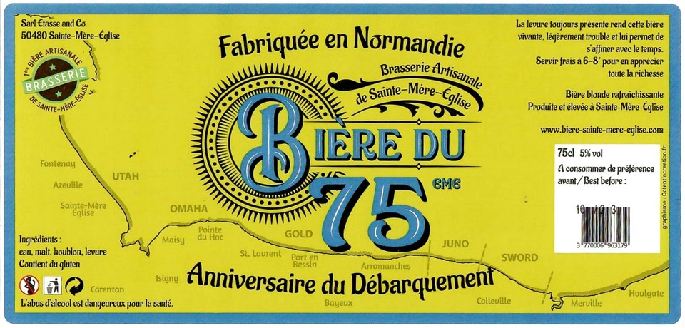 Etiquette BRASSERIE DE SAINTE MERE EGLISE 32