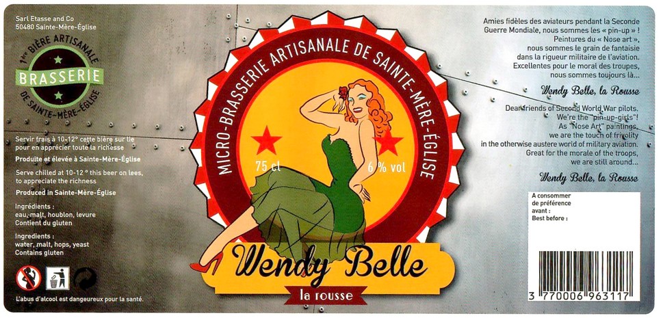 Etiquette BRASSERIE SAINTE MERE EGLISE 36