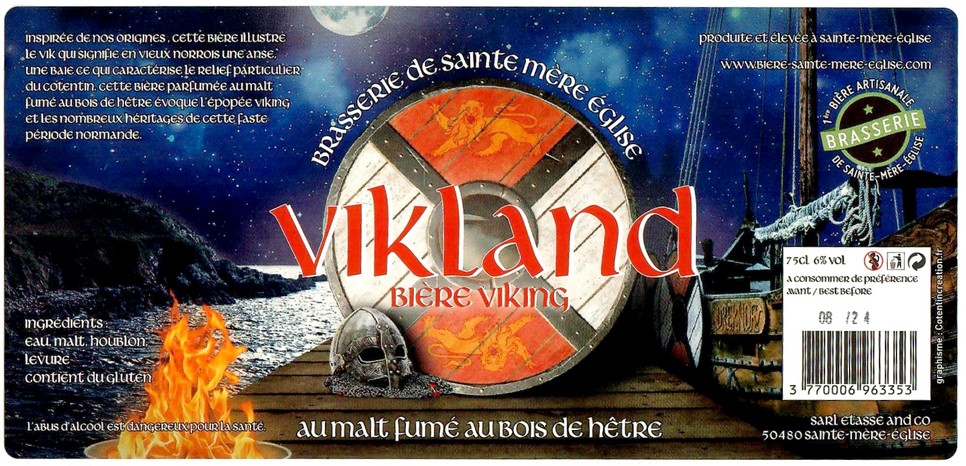 Etiquette BRASSERIE SAINTE MERE EGLISE 40