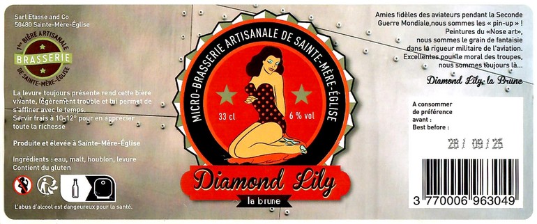 Etiquette BRASSERIE SAINTE MERE EGLISE 44