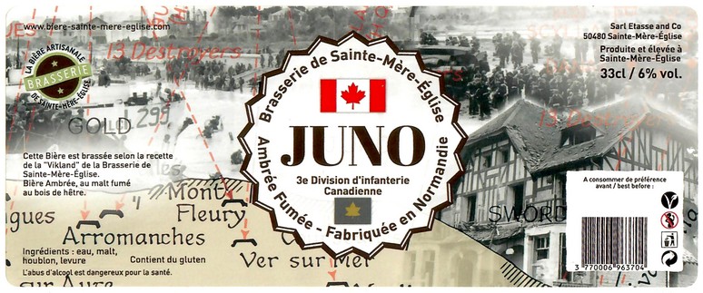 Etiquette BRASSERIE SAINTE MERE EGLISE 50