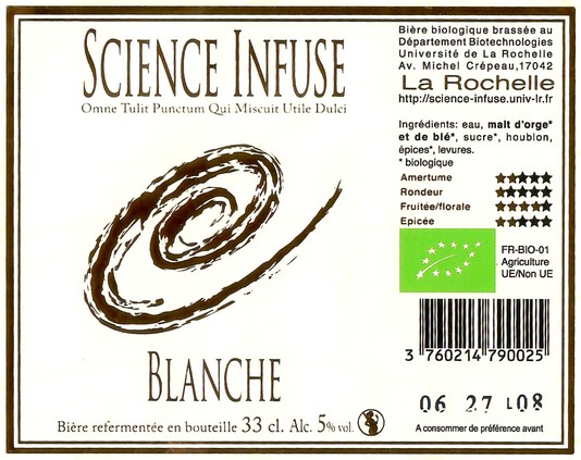 Etiquette BRASSERIE SCIENCE INFUSE 12