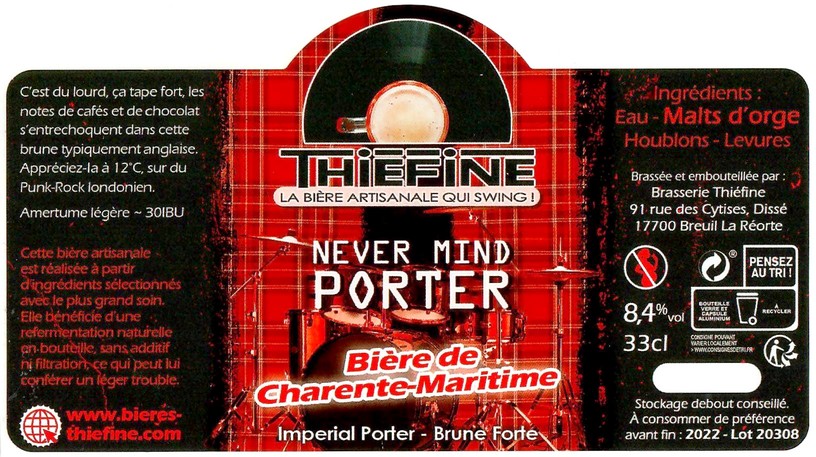 Etiquette BRASSERIE THIEFINE 01