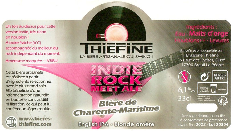 Etiquette BRASSERIE THIEFINE 04
