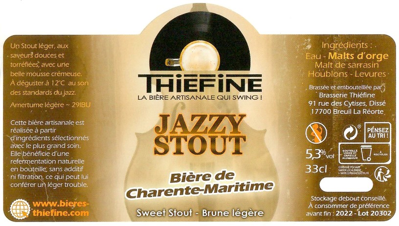 Etiquette BRASSERIE THIEFINE 06