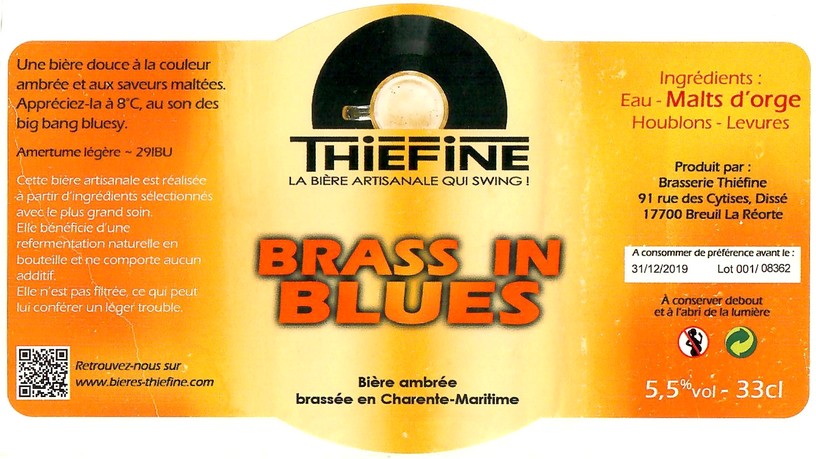 Etiquette BRASSERIE THIEFINE 08