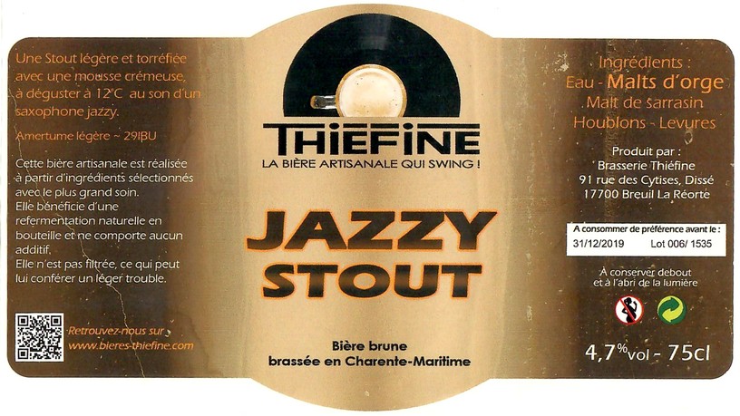 Etiquette BRASSERIE THIEFINE 09