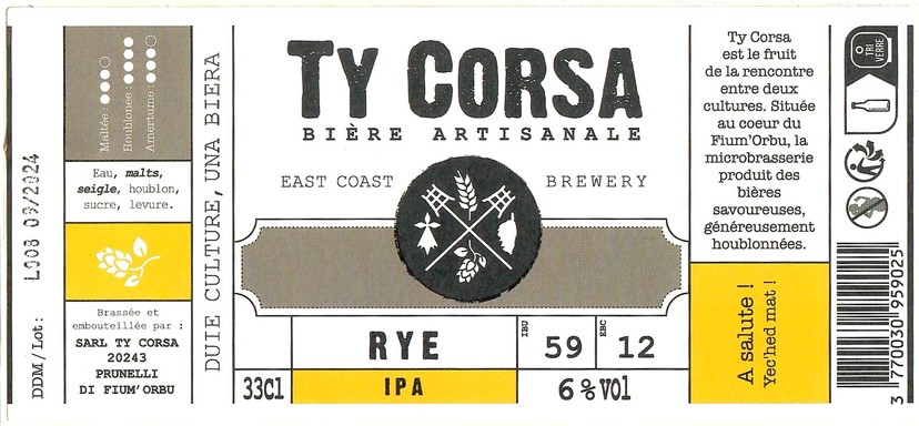 Etiquette BRASSERIE TY CORSA 05