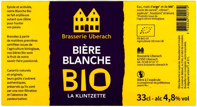 Etiquette BRASSERIE UBERACH 105